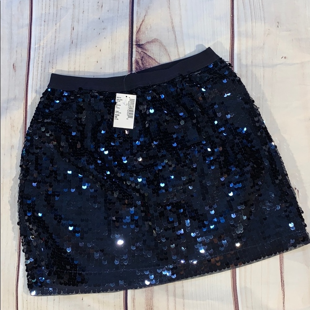 Navy sequined skirt